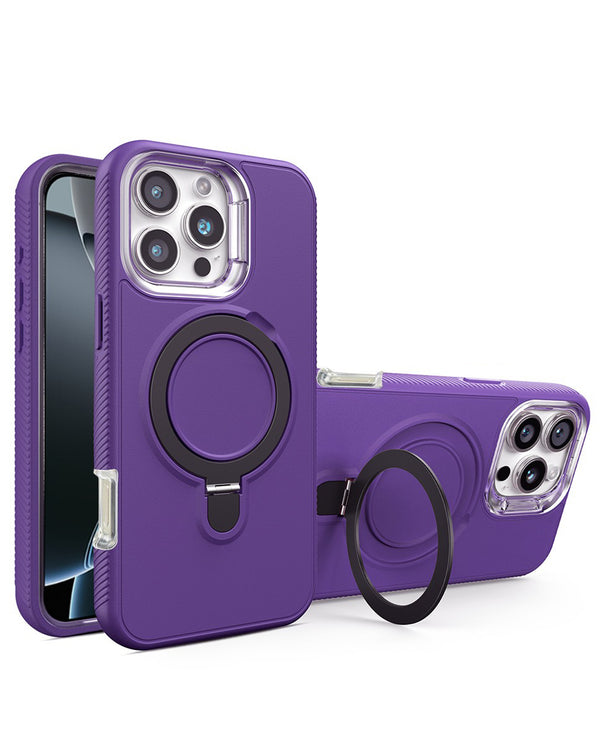 Funda resistente con soporte de carga inalambrica PURPLE iPhone 16 Pro Max