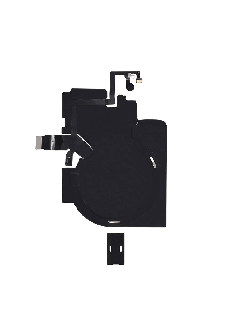 Compra un puerto de carga inalámbrico NFC con linterna y cable flex para iPhone 16 Pro Max en Guatemala, al mejor precio de mayorista.