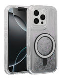 Encuentra la mejor carcasa protectora con carga inalámbrica y diseño de glitter para tu iPhone 16 Pro Max en Guatemala.