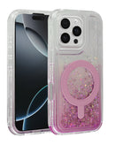 Encuentra la mejor funda bumper glitter liquid con carga wireless para iPhone en Guatemala.