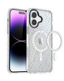 Tapa trasera con carga inalambrica Splash Ink Design Blanco iPhone 17