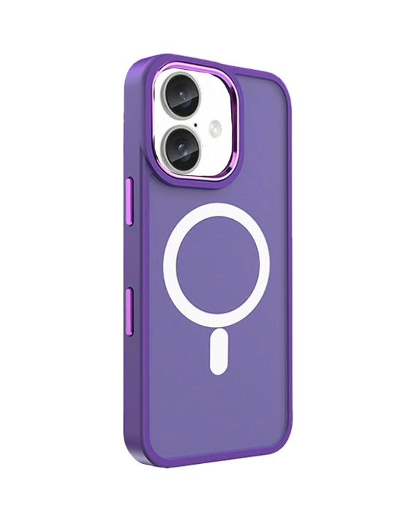 Compra un case magnético de carga inalámbrica color morado para iPhone 17 en Guatemala.