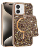 Protege tu iPhone 17 con estilo con el case protector magnético Diamond de doble capa en color GOLD en Guatemala.