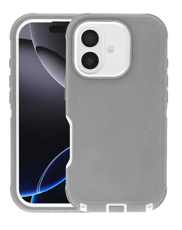 Encuentra la mejor funda heavy duty color gris para tu iPhone 17 en Guatemala en SlowBack, distribuidor mayorista de accesorios Apple.