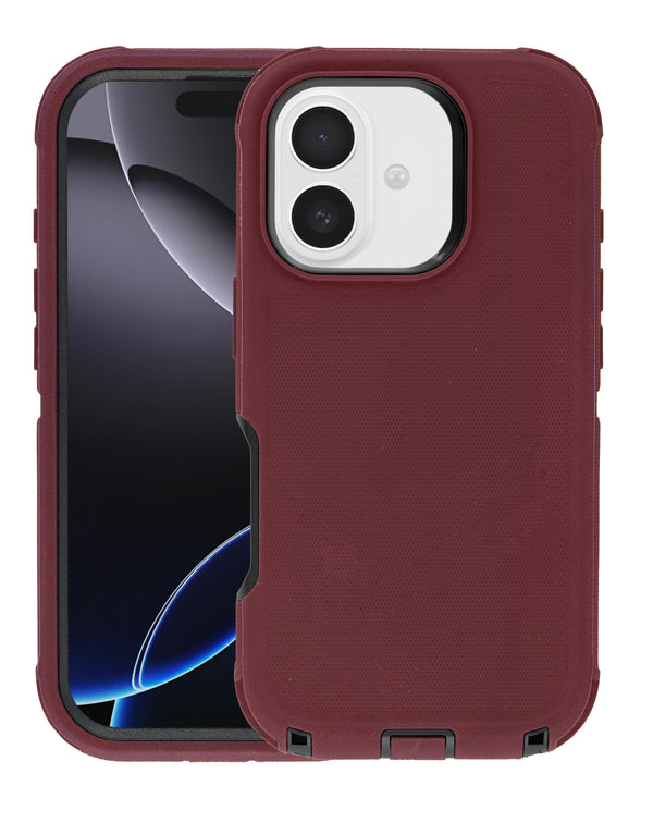 Protege tu iPhone 17 con nuestra resistente funda en Guatemala, disponible en color MAROON & Negro.