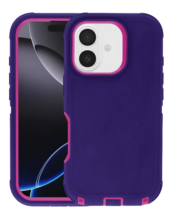 Protege tu iPhone 17 con una carcasa Heavy Duty (PURPLE & PINK) en Guatemala para mayor resistencia y estilo.