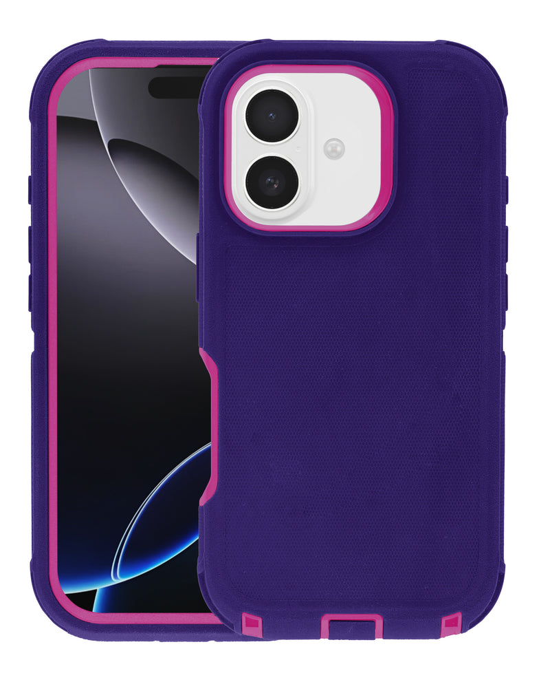 Protege tu iPhone 17 con una carcasa Heavy Duty (PURPLE & PINK) en Guatemala para mayor resistencia y estilo.