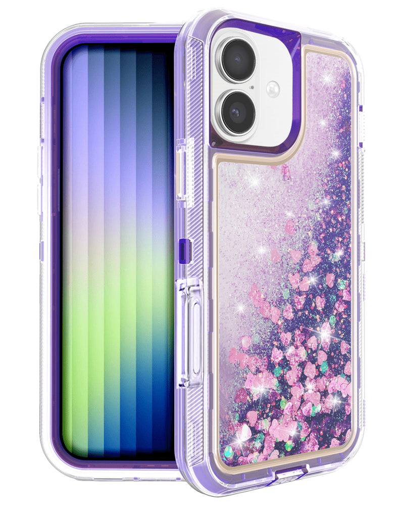 Encuentra la mejor funda protectora Glitter Liquid Bumper PURPLE para iPhone 17 en Guatemala.