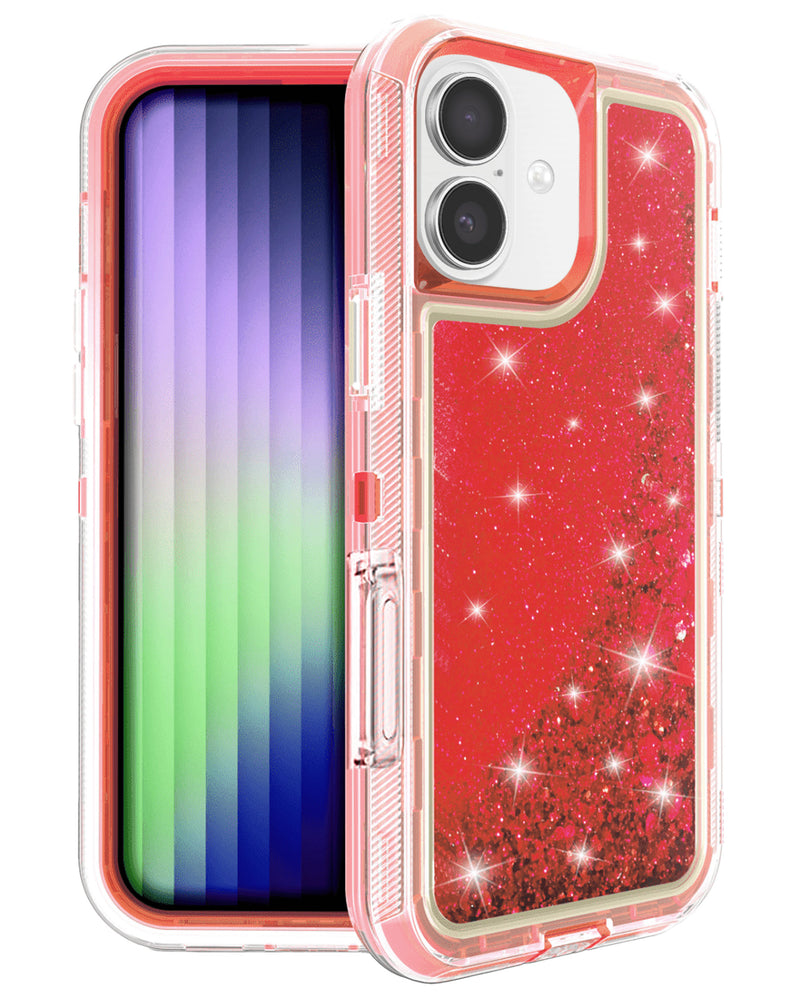 Protege tu iPhone con estilo con la funda bumper glitter líquido RED en Guatemala.
