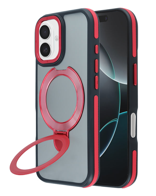 Compra el estuche transparente mate con carga inalámbrica y soporte para iPhone en Guatemala.