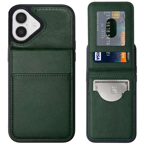 Case de cuero con soporte iPhone 17 (Verde)