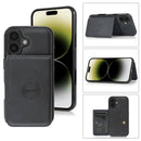 Encuentra la mejor funda cartera de cuero para iPhone 17 en Guatemala en SlowBack, disponible en color negro.