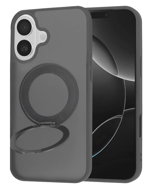 Funda con soporte de anillo magnetico 360 iPhone 17 (Negro)