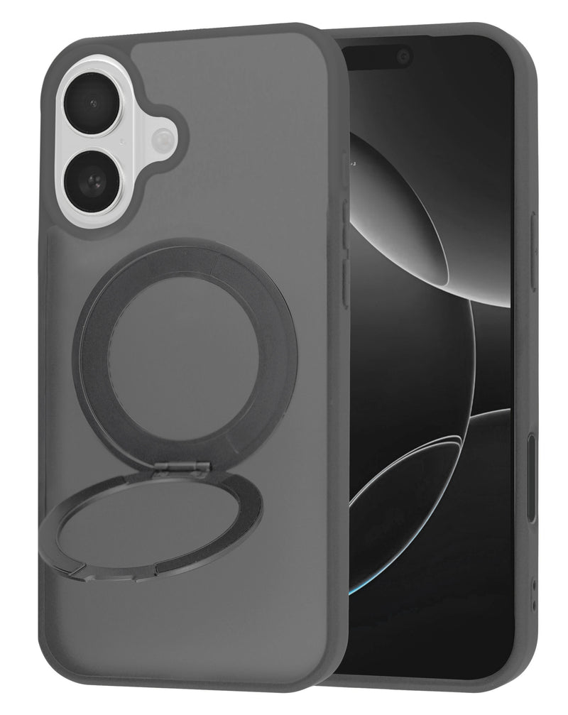 Funda con soporte de anillo magnetico 360 iPhone 17 (Negro)