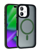 Encuentra en Guatemala este Case bicolor mate magnético y translúcido para iPhone 17 en color DARK GREEN.