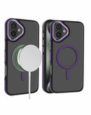 Funda de carga inalambrica slim antideslizante mate translucida iPhone 17 (PURPLE)