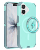 Case de doble capa con carga inalambrica iPhone 17 TEAL