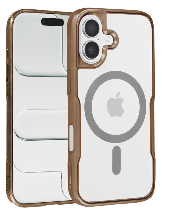 Encuentra la mejor funda magnética transparente en Guatemala para tu iPhone 17 en color Desert Gold.