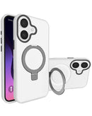 Funda de carga sin cables con soporte anillo Carbon iPhone 17 CLEAR