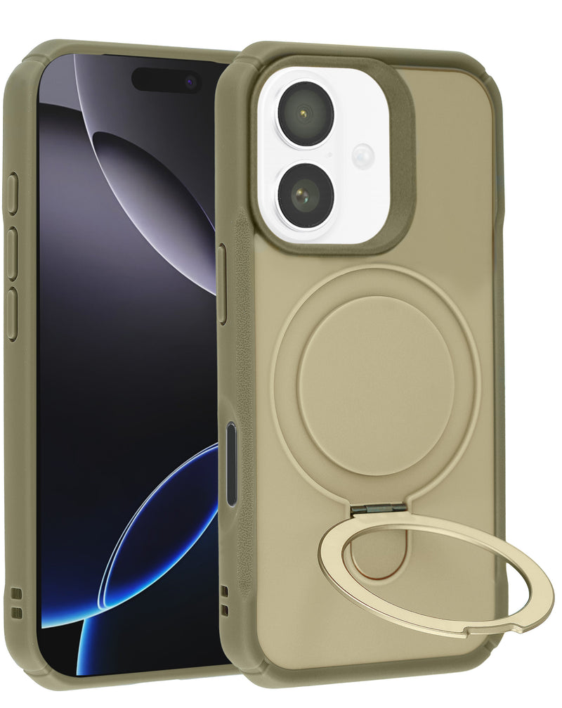 Encuentra el mejor case antigolpes con soporte magnético para iPhone 17 color KHAKI en Guatemala, ideal para proteger tu dispositivo y si necesitas reparaciones visita SlowBack.
