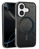 Funda con carga inalambrica Bling Diamond Crystal Negro iPhone 17