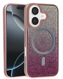 Funda con carga inalambrica Bling Diamond Crystal iPhone 17 PINK