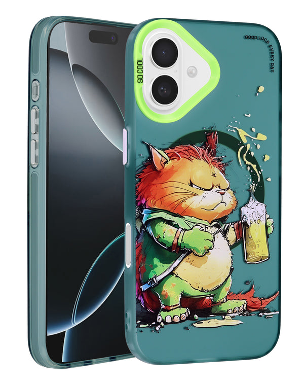 Encuentra la funda de carga inalámbrica Animal Graffiti para iPhone 17 en Guatemala con el mejor diseño SlowBack Style 10.