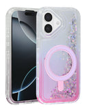 Encuentra la funda protectora con carga inalámbrica Glitter Liquid Bumper iPhone 17 en Guatemala, venta al por mayor y reparación de dispositivos en talleres especializados.