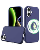 Funda de silicone suave solido con carga inalambrica iPhone 17 (NAVY BLUE)