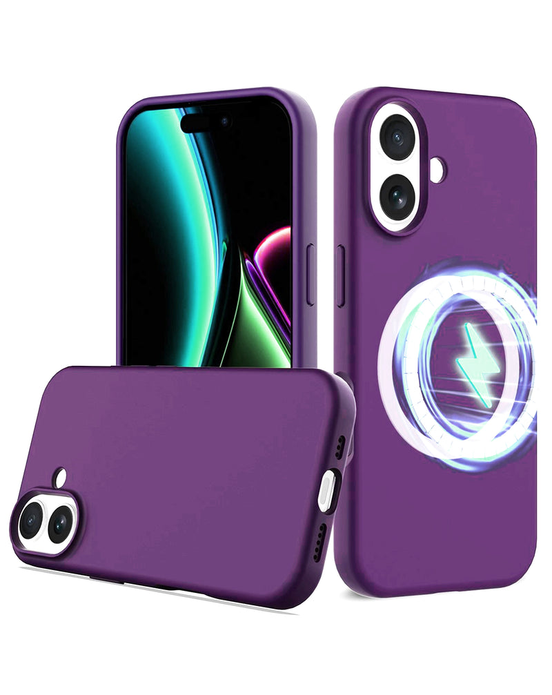 Funda de silicona soft solid con carga inalambrica iPhone 17 PURPLE