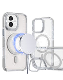 Funda transparente magnetica delgada con soporte para camara iPhone 17