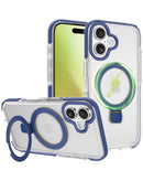 Encuentra la funda transparente magnética con soporte para iPhone 17 en Guatemala en SlowBack, mayorista de accesorios para teléfonos.