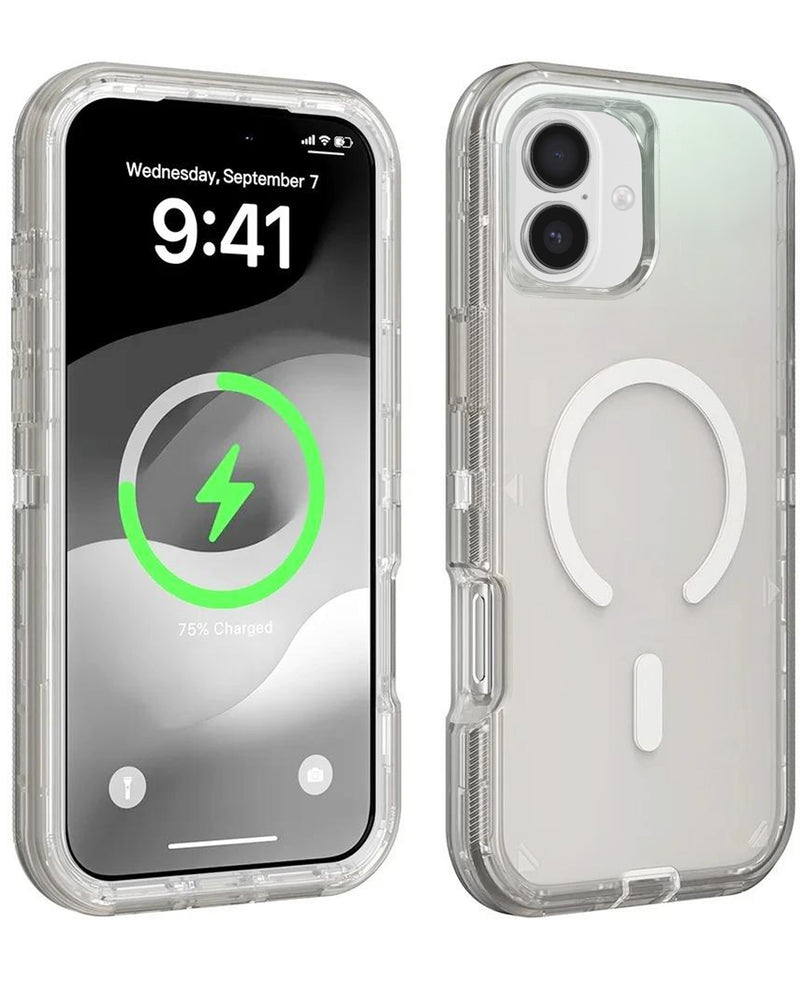 Encuentra la mejor funda transparente con carga inalámbrica para iPhone 17 en Guatemala en SlowBack, expertos en accesorios para iPhone.