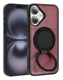 Funda de cuero con carga inalámbrica y soporte para iPhone 17 en Guatemala.