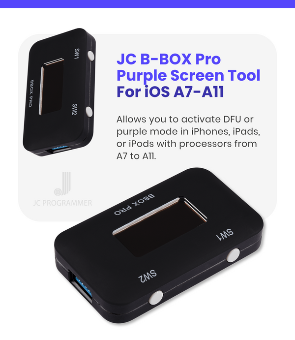 Herramienta Pantalla Morada B-BOX Pro para iOS A7-A11 (JC)