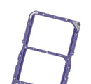 Bandeja dual SIM morada para Samsung Galaxy A51 4G (A515), repuesto original para reparación.