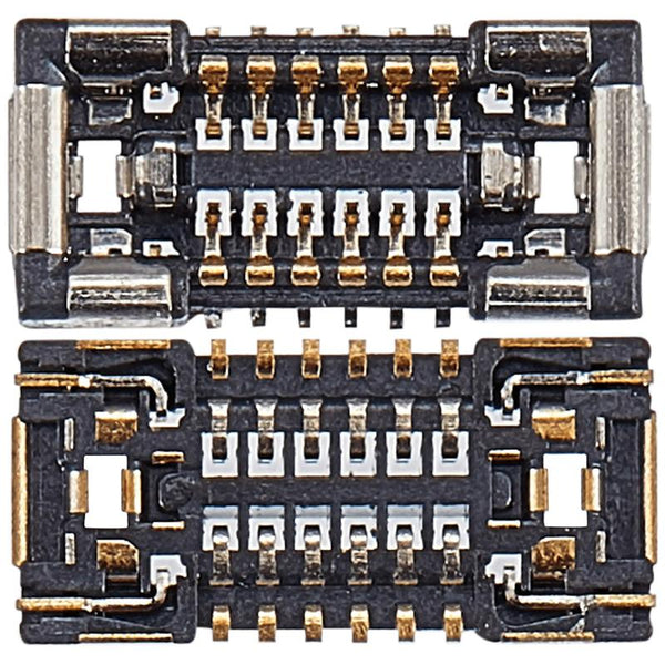 Reparación de socket de señal y antena para iPhone 16/16 Plus con conector de 12 pines en Guatemala.