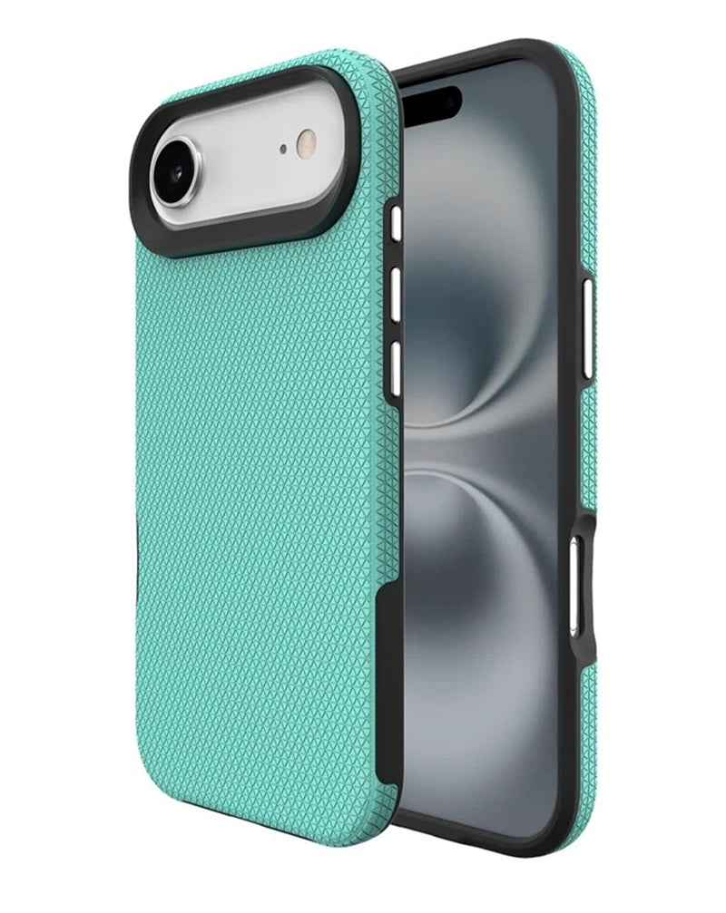 Encuentra la mejor funda protectora de doble capa con absorción de shock TEAL para tu iPhone Air en Guatemala.