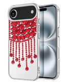 tapa trasera Luxury Diamond Pendant Tassel Crystal RED iPhone Air