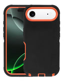 Protege tu iPhone Air con un case heavy duty en negro y naranja en Guatemala.