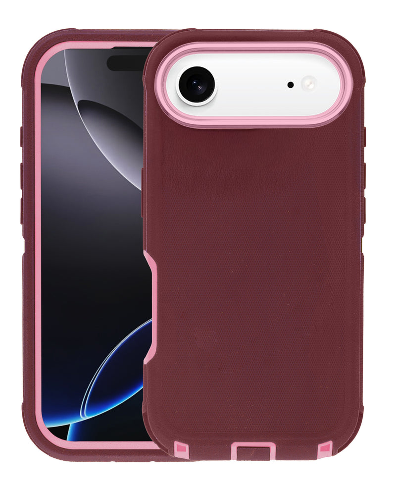 Encuentra el mejor estuche pesado para iPhone Air en Guatemala con colores maroon y pink.
