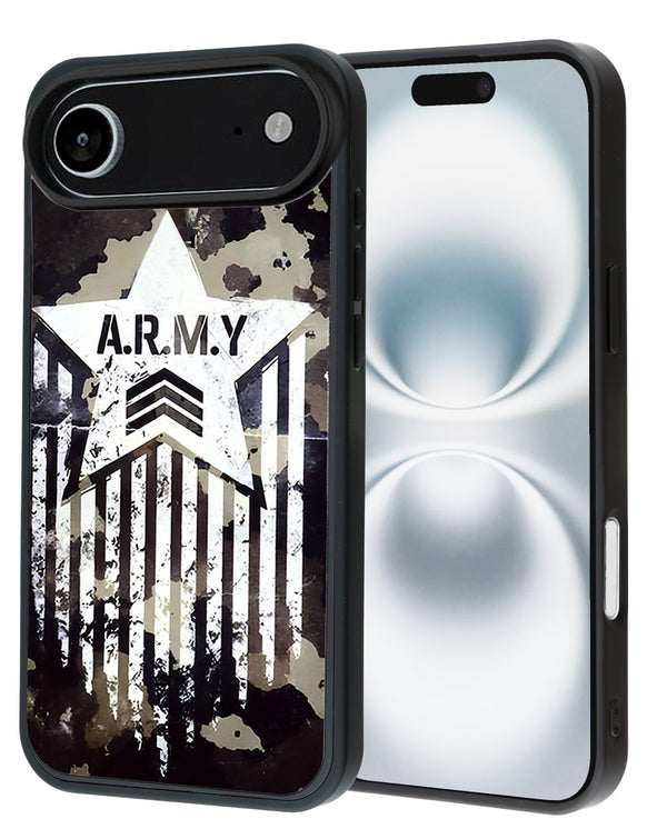 Encuentra la mejor carcasa de aluminio impresa con el logo A.R.M.Y. para iPhone Air en Guatemala.