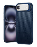Funda de fibra de carbono texturizada de lujo iPhone Air BLUE