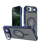 Funda transparente con soporte de camara y carga inalambrica iPhone Air NAVY BLUE