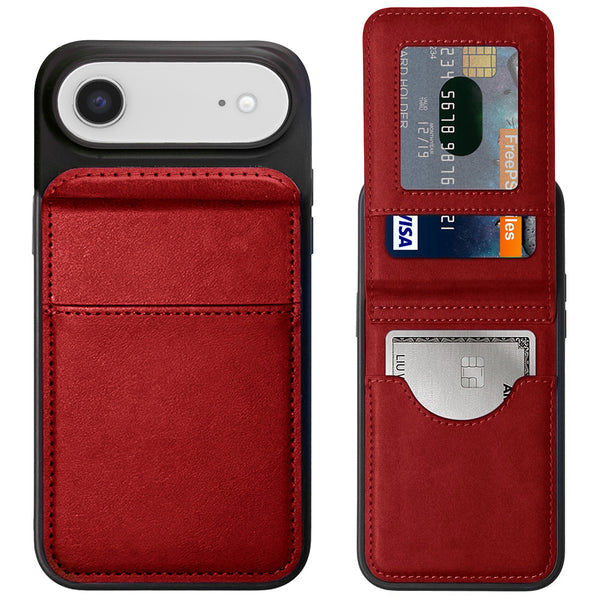 Estuche de cuero con cartera y soporte iPhone Air RED