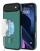 Case full cover de cuero con carga inalambrica iPhone Air (DARK GREEN)