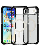 Protege tu iPhone 17A con carga inalámbrica negra con el case TPU Mesh Sport de SlowBack en Guatemala.