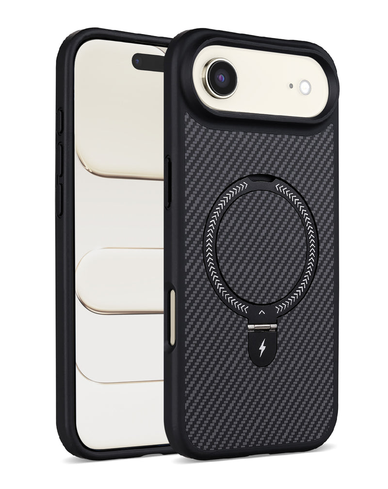 Encuentra la mejor funda con soporte magnético de fibra de carbono para iPhone Air en Guatemala en SlowBack, mayorista de accesorios.