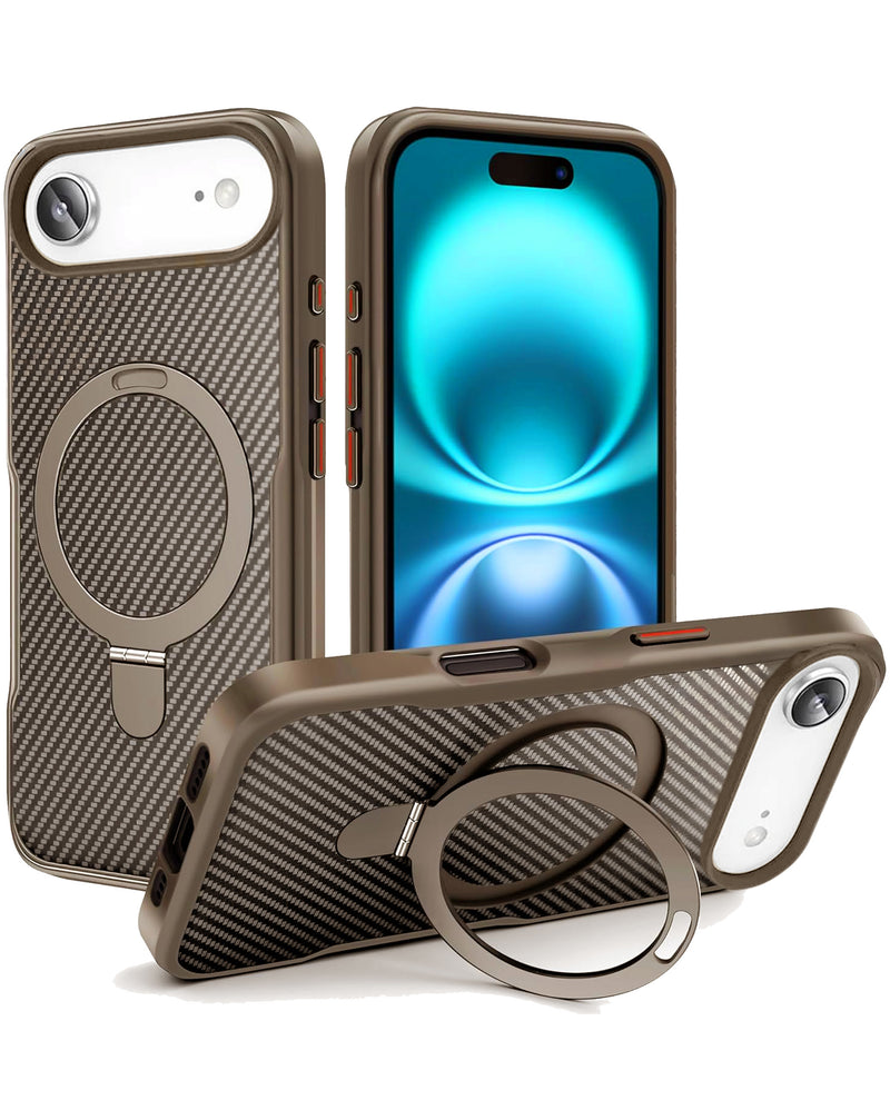 Funda con soporte magnetica de fibra de carbon GOLD iPhone Air