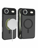 Funda slim antideslizante traslucida mate con carga inalambrica iPhone Air Negro